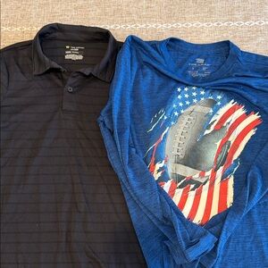 Boys Tops-  Black Polo Shirt & Long sleeve tee, Youth L